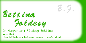 bettina foldesy business card